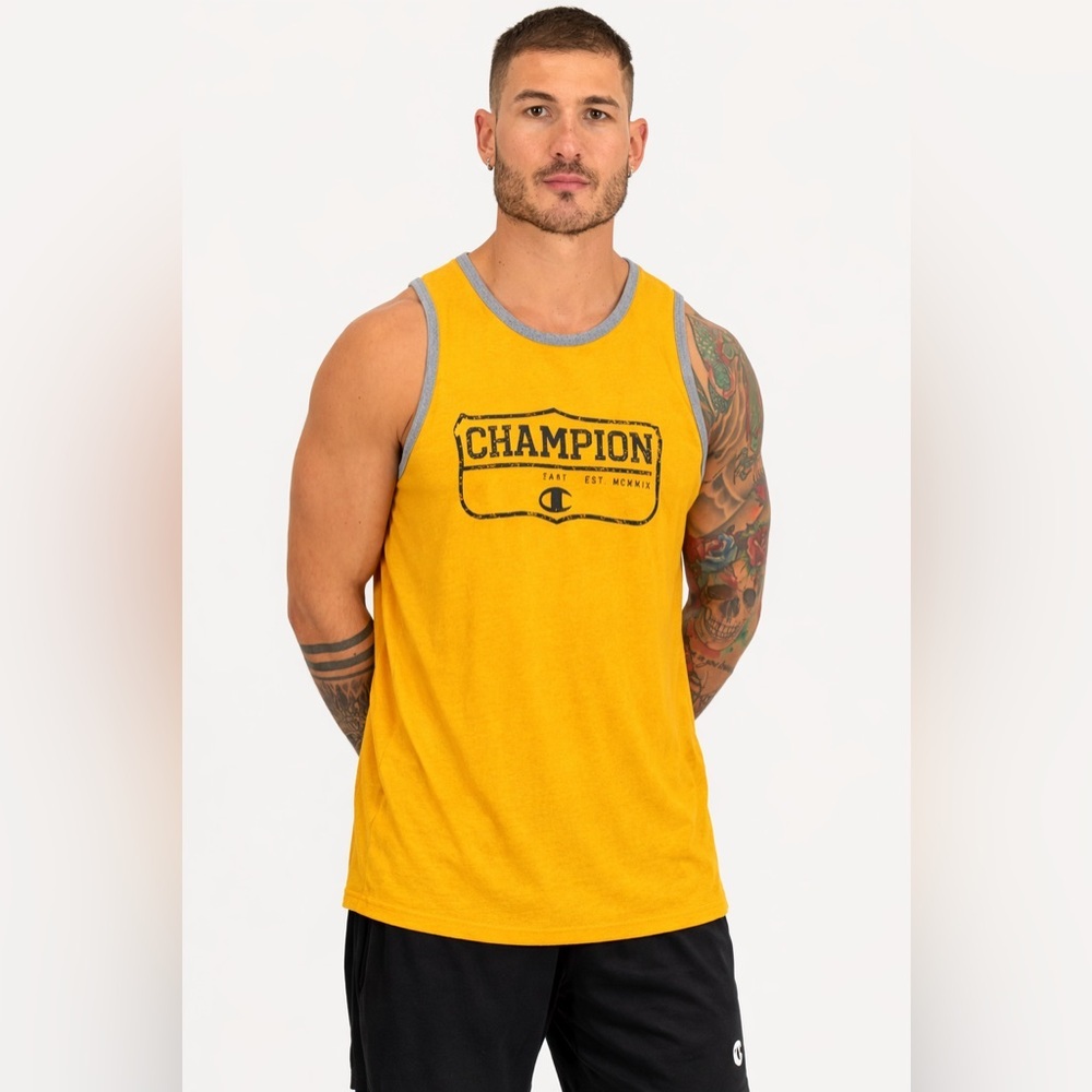 Champion Men’s Muscle Tank Top Gold Yellow 3XLT